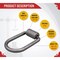 Mytee Products 1/2 in Heavy Duty Weld-On Extended Forged D Ring w/ Brackets 3333 lbs WLL, 12PK D-Ring12-W-Extx12 - alternate 3