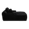 Homeroots 67" Black Corduroy Oversized Chaise Lounge Chair And Toss Pillows 634605 - alternate 2