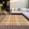 Homeroots 3' X 5' Orange Blue And Ivory Plaid Washable Indoor Outdoor Area Rug 597123 - alternate 2