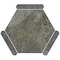 Apollo Tile Aureole 8.66 in. x 9.84 in. Matte Slate Gray Porcelain Hexagon Wall and Floor Tile (8.07 sq ft/case) - 18 Sheets ENC88SLTGRTA - alternate 1