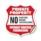 Signmission Private Property Shield Sign No Hunting, 12 Inch X 12 Inch, Vinyl Decal SHI-D-12-450 - alternate 1
