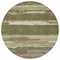 Homeroots 8' Olive Green Round Abstract Washable Indoor Outdoor Area Rug 608749 - alternate 2