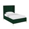Homeroots Green Velvet Upholstered Full Bed Frame 544936 - alternate 2