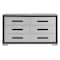Homeroots 60" Gray And Black Wood Six Drawer Double Dresser 564667 - alternate 2