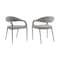 Armen Living Morgan Upholstered Dining Chair with Matte Black Iron and Light Gray Fabric - Set of 2 LCMOSIBLKLGRY - alternate 1