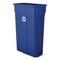 Boardwalk Slim Recycling Container, 23 gal, Polypropylene, Blue TCN2030BLR - alternate 1