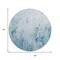 Homeroots 8' Light Blue And Ivory Round Abstract Washable Indoor Outdoor Area Rug 643549 - alternate 4