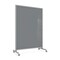 Ghent EZ Mobile Glassboard, Aluminum Frame, Non-Magnetic, 75"H x 50"W, Smoke EZ1NA7550SK - alternate 1