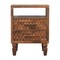 Homeroots 24" Brown Solid Wood Two Drawer Nightstand 701727 - alternate 1