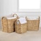 Happimess Clara Hand-Woven Hyacinth Rectangle Storage Floor Baskets with Handles, Natural (Set of 3), 3PK BSK2001A-3SET - alternate 1