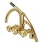 Kingston Brass 7-Inch Adjustable Wall Mount Clawfoot Tub Faucet, Brushed Brass AE8157RX - alternate 1