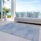 Homeroots 5' X 8' Denim Blue And Sky Blue Abstract Washable Indoor Outdoor Area Rug 587207 - alternate 2