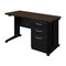 Regency Fusion Teachers Desk W/ Single Pedestal Drawer Unit, 48 in W X Wood, Metal, Neo Walnut MSP4824NW - alternate 1