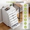 Simple Deluxe 7 Drawer Chest, Storage Cabinet Dressers with Wheels, Dressers Storage Cabinets, Dresser Mobile Cab 3A88CHEST7C01WHT - alternate 2