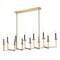 Z-Lite Gaultier  Modern Gold 12 Light Linear Chandelier 6100-12L-MGLD - alternate 3