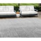 Homeroots 9' X 12' Gray And Silver Abstract Washable Indoor Outdoor Area Rug 588230 - alternate 1