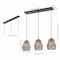 Jonathan Y Ibiza Island 30" 3-Light Woven Rope/Metal Bohemian Coastal LED Linear Pendant, Oil Rubbed Bronze/Natu JYL1124A - alternate 3