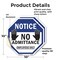 Signmission Notice No Admittance Employees Only, 10 inch X 10 inch, Vinyl Decal, 2PK OC-D-2PACK-10-52 - alternate 2