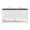 James Martin Vanities Breckenridge 60'' D Vanity, Bright White, w/ Parisien Bleu Quartz Top w/FreePower Wireless Charger 330-V60D-BW-FPBL - alternate 1
