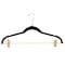 Simplify 6 Pack Velvet Hangers with Clips in Black 23250-G-BLACK - alternate 4