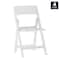 Flash Furniture Hercules Tucker White Lightweight Foldable Chairs, Removable White Vinyl Padded Seats, 4PK 4-LE-L-1M-WH-GG - alternate 2