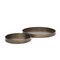 Homeroots Set of Two Yellow Round Metal Handmade Serving Tray 609095 - alternate 2