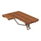 Homeroots 14" X 32" Brown Teak Rectangular Shower Bench 549342 - alternate 1