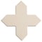 Apollo Tile Seville 5 x 5 in. Matte Ecru Taupe Porcelain Cross Wall and Floor Tile 5.31 sq ft/case, 34PK TNG88CRTPEA - alternate 1