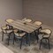 Leisuremod Ervilla Dining Chair with Stainless Steel Legs Velvet Seat and Wicker Back, Grey, 4PK EC20GR4 - alternate 3
