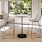 Flash Furniture 31.25" RND Tabletop, Seamless Surface Technology, White Faux Marble, 18" Round Black Bar Height Base ST-RD31-WHMAR-TR18B-GG - alternate 2