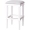 Homeroots 31" Light Gray and White Solid Wood Backless Bar Height Bar Chair 534320 - alternate 1
