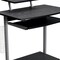Homeroots 29" Espresso Wood and Stainless Steel Computer Desk 723727 - alternate 2