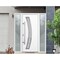 Vdomdoors Steel Door Deux 6500 White 2 Sidelight Exterior Windows Stainless Inserts Single Modern Painted-W14 DEUX6500EXD-WS-W14+36+14 x H80-Right-hand Inswing - alternate 1