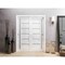 Sartodoors Sliding Closet Bypass Doors 36x84 inches White Solid Core Modern Interior QUADRO4088DBD-GLOS-3684 - alternate 1