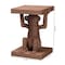 Bali & Pari Miyoco Monkey End Table - Handwoven Rattan Sculptural Accent Side Table with Platform Base 270-14843-ZORO - alternate 2