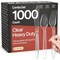 Bakkenmaster Disposable Cutlery Set Forks, Knives and Spoons, Heavy-Duty BPA-Free Plastic, Reusable, 1000PK BK-1000CM - alternate 1