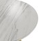 Leisuremod Round 35.43 in W, 29.34 in L, Sintered Stone/Stainless Steel, White VT20BG-36WS - alternate 2