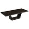 Homeroots 98" Dark Brown Solid Wood Self-Storing Leaf Pedestal Base Dining Table 343994 - alternate 1