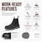 Handpoint Mens 6 in Composite Toe Work Boots-Black Crazy Horse Leather Safety Boots, Slip Resistant, 11 81N04-EE-11 - alternate 2