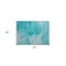 Homeroots 2' X 3' Teal Abstract Washable Non Skid Indoor Outdoor Area Rug 559775 - alternate 2