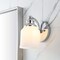 Jonathan Y Lydia 5.13" 1-Light Farmhouse Cottage Metal LED Vanity Light with Frosted Glass Shade, Chrome JYL7549A - alternate 1