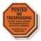 Signmission Posted No Trespassing Hunting, Fish, 10 inch X 10 inch, Aluminum Metal Signs, 2PK OC-A-2PACK-10-104 - alternate 1