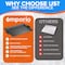 Emporio Kitchen Baking Pan Set, Oven Safe Tray, Up To 450 Deg F, Gray, 3PK EMPKSTON30 - alternate 4