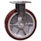 Service Caster 8 Inch Polyurethane Wheel Rigid Caster with Roller Bearing SCC-30R820-PPUR - alternate 1