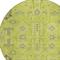 Homeroots 8' Artichoke Green And Fern Green Round Oriental Washable Indoor Outdoor Area Rug 582052 - alternate 3