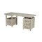 Homeroots 68" Gray Solid Wood Writing Desk With Three Drawers 569607 - alternate 3