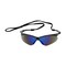 Bouton Optical Semi-Rimless Safety Glasses with Black Frame, Blue Mirror Lens and Anti-Scratch Coating 250-AN-10115 - alternate 2