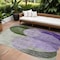 Homeroots 10' X 14' Lavender Purple And Green Geometric Washable Indoor Outdoor Area Rug 604922 - alternate 1