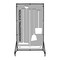 5S Supplies Housekeeping Shadow Board Broom Station V9, Gray / White, Broom + Stand HSB-V9-GRAY/WHITE-BO-STAND - alternate 1