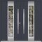 Vdomdoors Metal Double Doors Deux 5755 Gray Graphite Clear Glass Entry Modern Painted (W72xH80) Left hand Ins DEUX5755DEXD-GRE-W72xH80-LH-I - alternate 1